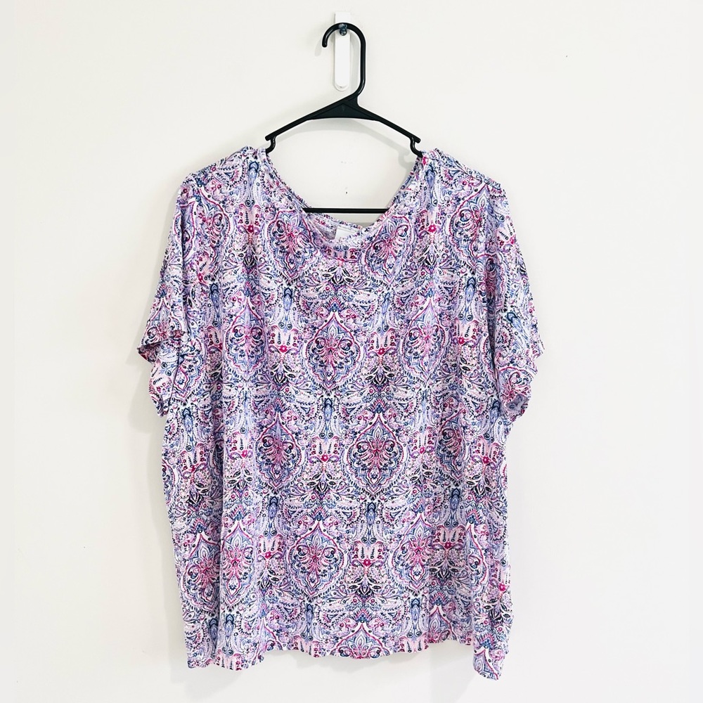 J. Jill Paisley Linen Top